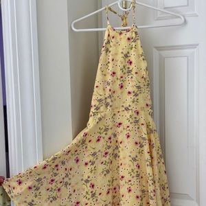 Floral, Light Yellow Springtime Dress